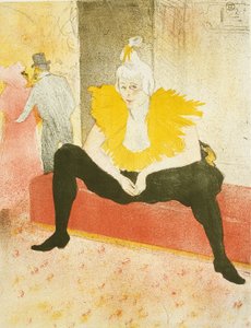 Palhaço sentado (Mademoiselle Cha-U-Kao), prato um de Elles de Henri de Toulouse Lautrec