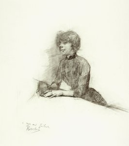 Mulher sentada, c.1887 de Henri de Toulouse Lautrec