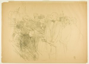 O Julgamento Arton, Ribot dando provas (segunda placa) de Henri de Toulouse Lautrec