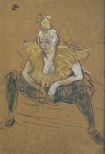 A Palhaço Cha-U-Kao Sentada, 1895 de Henri de Toulouse Lautrec