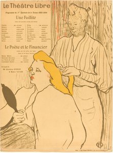 O Cabeleireiro - Programa para o Teatro-Libre de Henri de Toulouse Lautrec