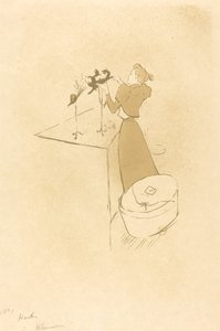 A chapeleira La Modiste - Renée Vert, 1893. de Henri de Toulouse Lautrec
