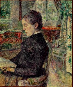 A mãe do pintor no Salão em Malrome. Pintura de Henri de Toulouse-Lautrec (Toulouse Lautrec de Henri de Toulouse Lautrec