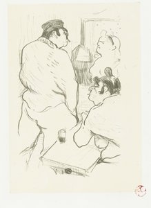 Duas mulheres e um homem em bordel
La Terreur de Grennelle de Henri de Toulouse Lautrec
