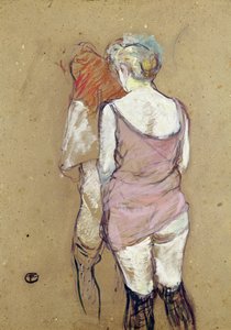 Duas Mulheres Semi-Nus na Maison de la Rue des Moulins de Henri de Toulouse Lautrec