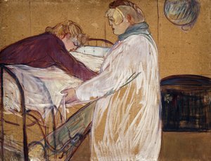 Duas mulher fazendo sua cama; Duas mulheres fazendo sua cama, 1891 de Henri de Toulouse Lautrec