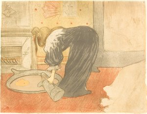 Mulher na banheira (Femme au banheira) de Henri de Toulouse Lautrec