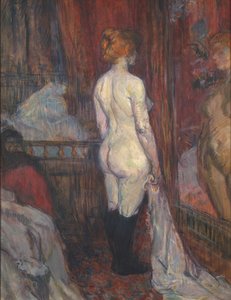 Mulher diante de um espelho, 1897. de Henri de Toulouse Lautrec