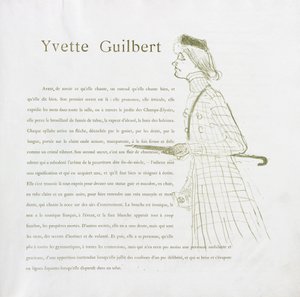 Série Yvette Guilbert-French: No. 1 de Henri de Toulouse Lautrec