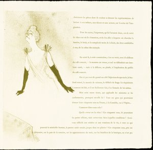 Yvette Guilbert de Henri de Toulouse Lautrec