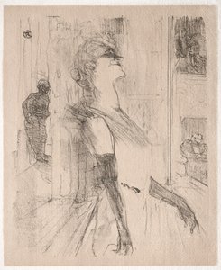 Yvette Guilbert: No palco, 1898. de Henri de Toulouse Lautrec