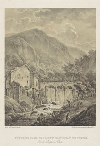 Paisagem de montanha com moinho de água perto de Trier
Vue prise dans le ci-dev. Éectorat de trèves (título sobre o objecto) de Henri van Assche