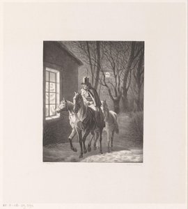 Homem a cavalo passa pela casa de Henri van Seben