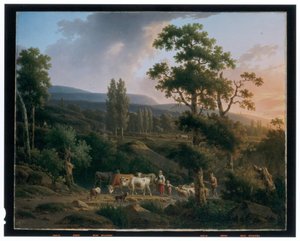 Um par de paisagens de Henricus Josephus Antoniessen