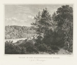 Vista de um vale no parque de Klarenbeek perto de Arnhem
Vale em Klarenbeek Bosch (título sobre o objecto)
Cenas dos arredores da cidade de Arnhem (título da série) de Henricus Wilhelmus Couwenberg