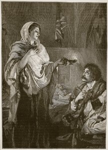 Florence Nightingale no Hospital em Scutari, ilustração de &39;História Ilustrada de Cassell da Inglaterra&39; (foto sépia)