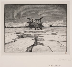 Ilustração para H. C. Andersen: "A Rainha da Neve" de Henrik Arnold Hamilkar Sørensen