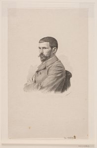 Retrato do pintor P. A. J. Dagnan-Bouveret de Henrik Arnold Hamilkar Sørensen