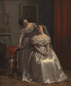 A noiva é adornada por sua amiga de Henrik Olrik