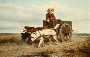 Carrinho de Cachorro, de Henriëtte Ronner Knip