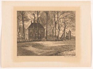 Casa de campo entre as árvores de Henriëtte de Vries (signed by artist)