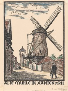 Moinho de vento em Xanten de Henriëtte van Hove (signed by artist)