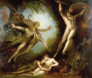 Satanás A partir do Toque da Lança de Ithuriel de Johann Heinrich Füssli