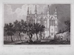 Frente Oeste da Igreja de Selby (gravura) de Henry (after) Gastineau