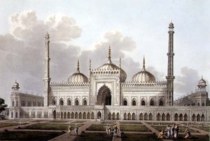 Mesquita em Lucknow, placa VI, gravada por L. Hill