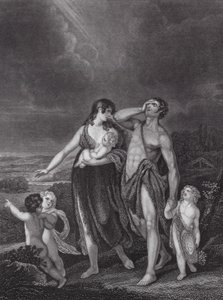 A partida de Caim, Génesis, cap. 4, v. 16 (gravura)