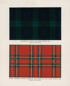 42nd Highlanders Reais O Relógio Negro. Tartans regimentais (cromolitho) de Henry A. Payne