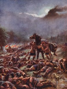 Exército Envenenado de Sweyn, ilustração da "História da Nação Britânica" de Hutchinson, c.1923