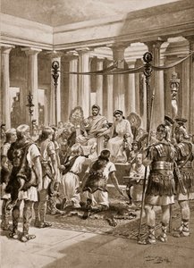&39;The Groans of the Britons&39;, ilustração de &39;A História da Nação&39; de Henry A. Payne