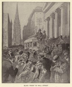 Black Friday in Wall Street (litho) de Henry Alexander (after) Ogden