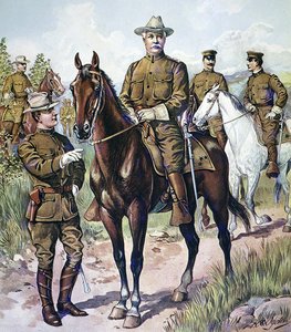 Uniformes de Serviço de Campo do Exército dos EUA 1902-07 (cor litho)