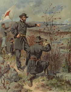 General Sherman na Kenesaw Mountain, Geórgia, Guerra Civil Americana, 4 de outubro de 1864 (chromolitho) de Henry Alexander (after) Ogden