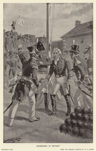 Rendição de Detroit (litho) de Henry Alexander (after) Ogden