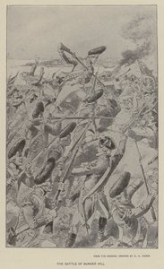 A Batalha de Bunker Hill (litho) de Henry Alexander (after) Ogden