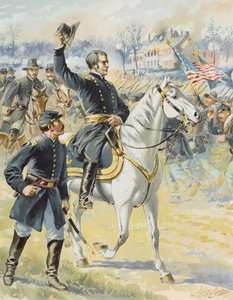 Major General Hooker na Batalha de Chancellorville, Virgínia, 3 de maio de 1863 de Henry Alexander Ogden