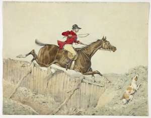 Cavaleiro revestido de cor-de-rosa de Henry Alken