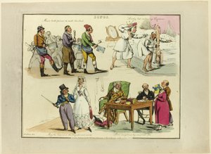 Prato das ilustrações às canções populares de Henry Alken