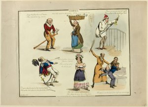 Prato das ilustrações às canções populares de Henry Alken