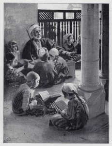 Um mestre de escola oriental (litho) de Henry Andrew Harper