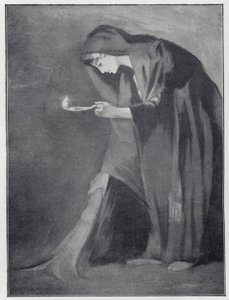 Uma mulher oriental à procura de uma moeda perdida (litho) de Henry Andrew Harper