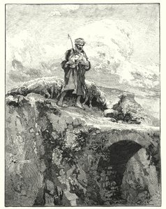Ponte sem parapeito sobre o Jordão (litho) de Henry Andrew Harper