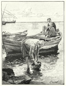 Pescadores no Mar de Tiberíades (litho) de Henry Andrew Harper