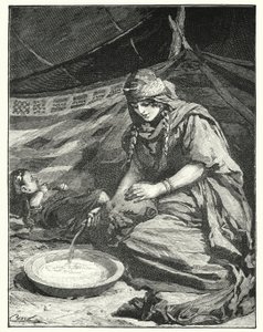 Interior da tenda beduína (litho) de Henry Andrew Harper