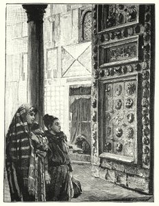 Porta metálica da Grande Mesquita de Damasco (litho) de Henry Andrew Harper
