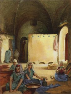 Casa dos camponeses em Siloam (cor litho)