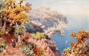 Clovelly, a partir de Hobby Drive (litografia a cores)